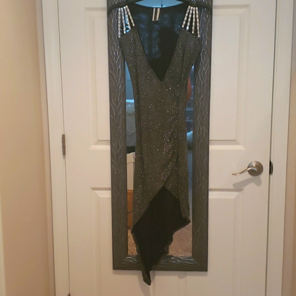 Beautiful black and silver sparkly dress